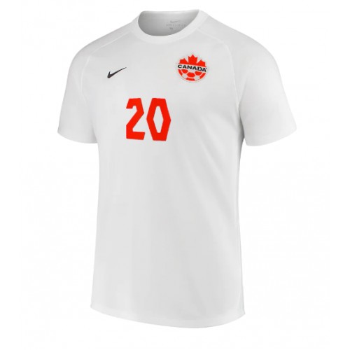 Lacne Muži Futbalové dres Kanada Jonathan David #20 MS 2022 Krátky Rukáv - Preč